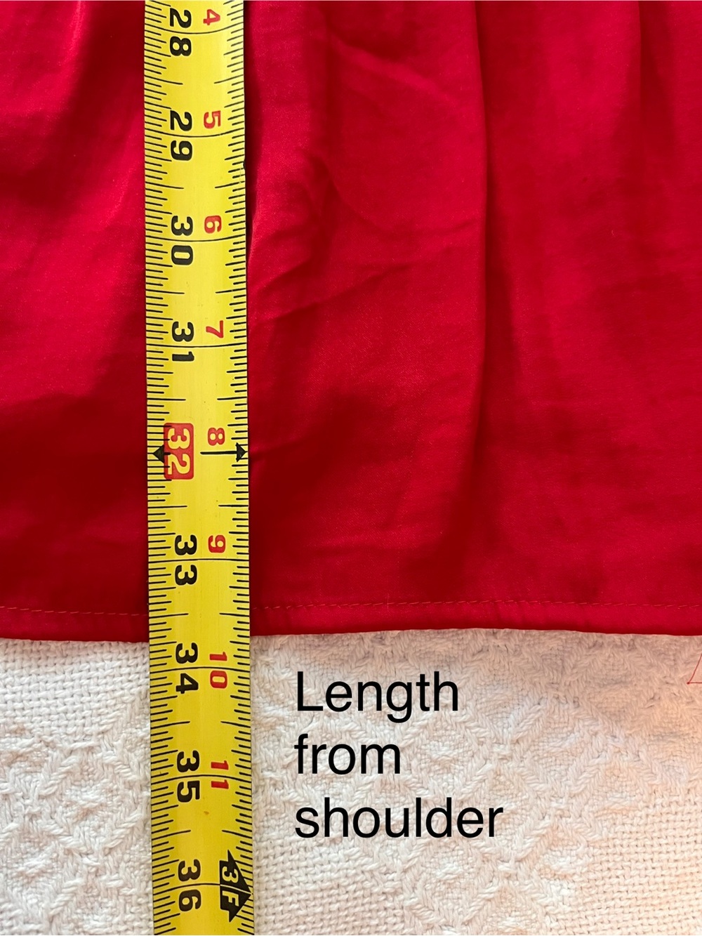 Nine West Red V-Neck Long-Sleeve Smocked Waist Dress - Picture 8 of 8